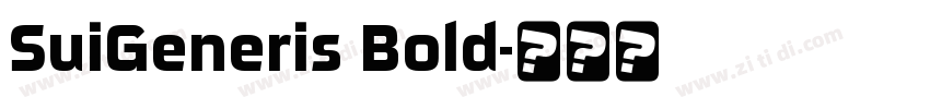 SuiGeneris Bold字体转换